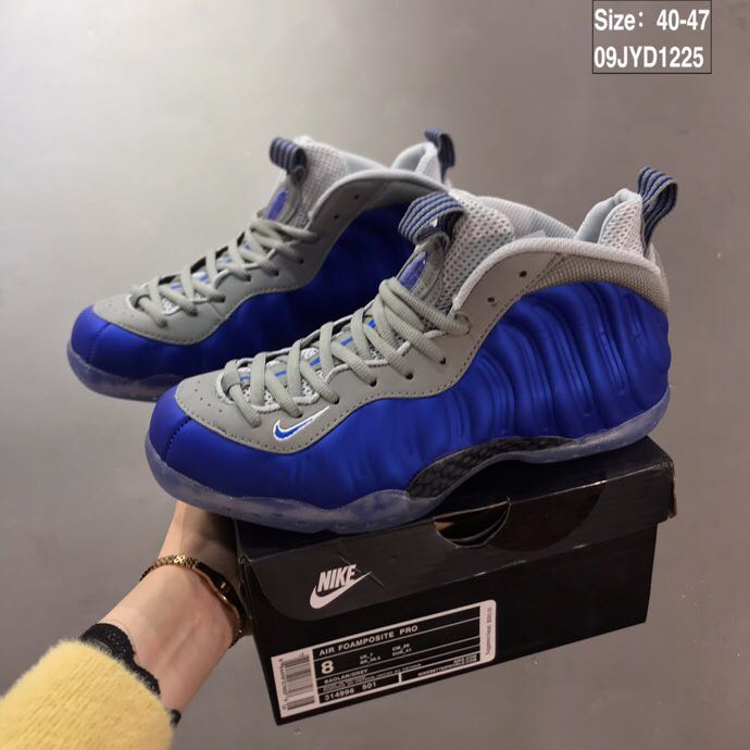 2020 Nike Air Foamposite 1 Blue Grey Shoes